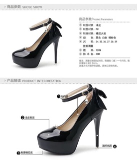 (SẴN HỒNG 36) Giày cao gót nữ 12cm