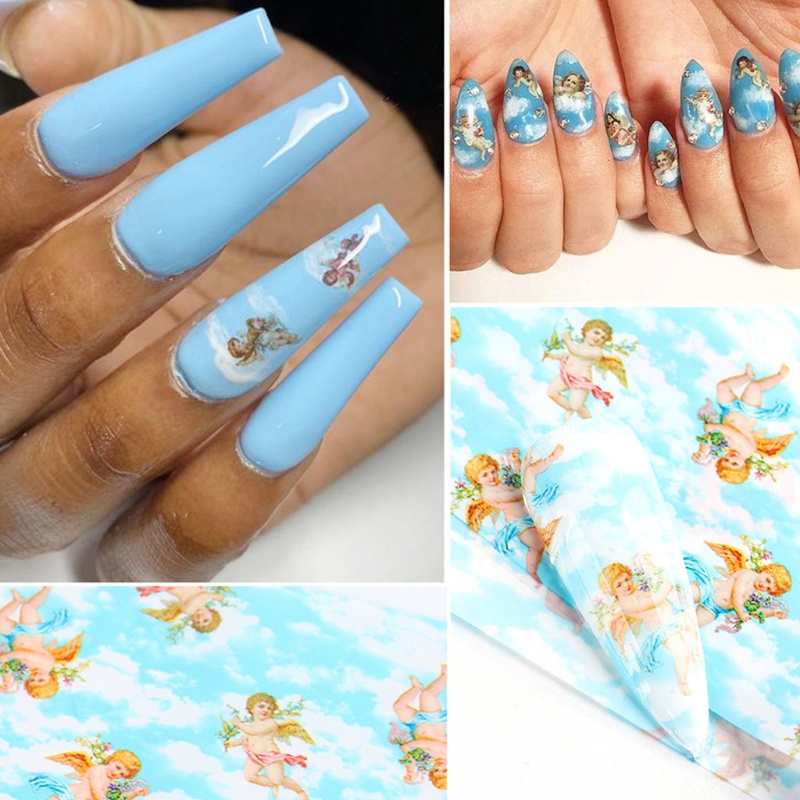 Hộp Giấy Foil Dán Móng Nghệ Thuật YOUYO Họa Tiết Thiên Thần