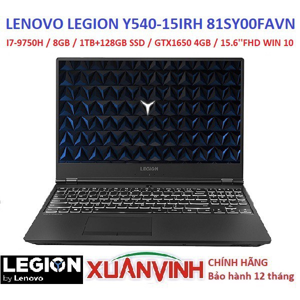 Laptop LENOVO LEGION Y540-15IRH 81SY00FAVN I7-9750H 8GB 1TB+128GB-PCIE GTX1650-4GB WIN 10 (NEW 100%, CHÍNH HÃNG) 20