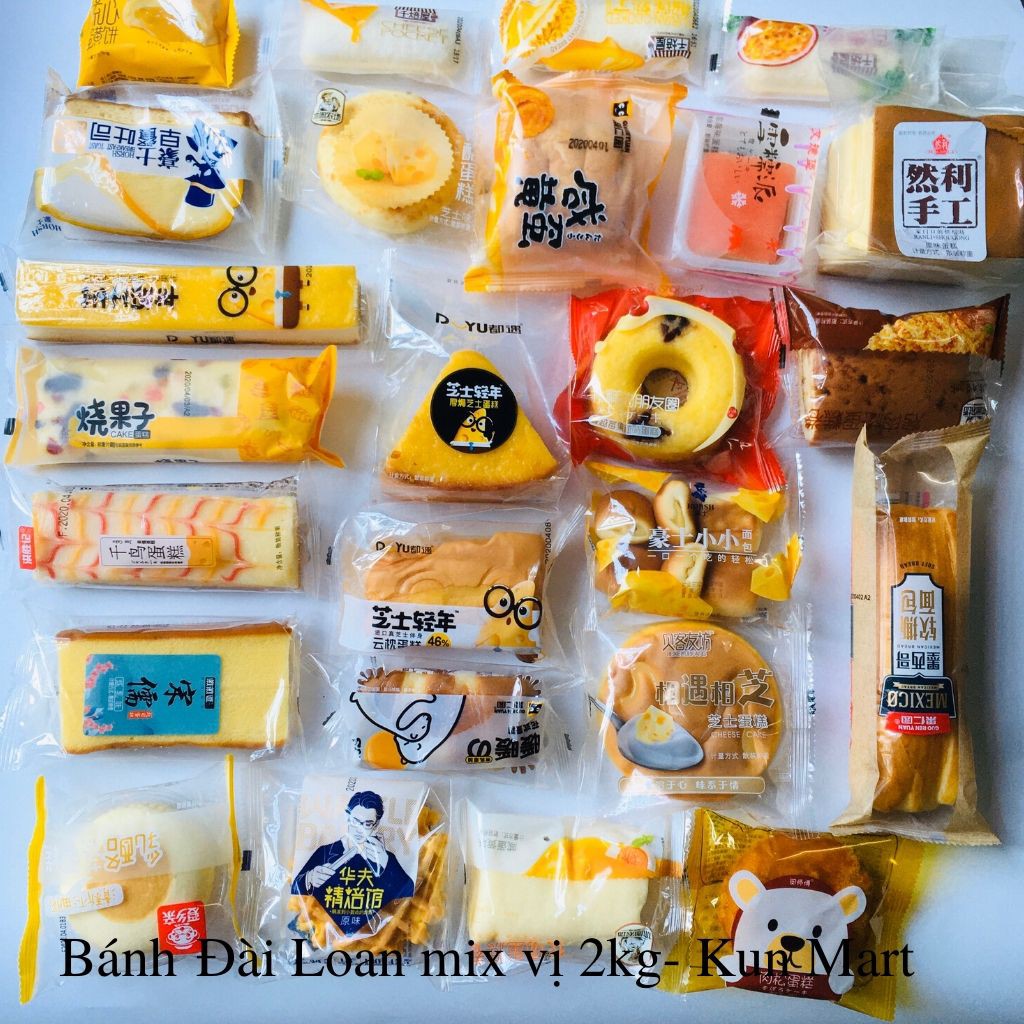 Bánh Đài Loan 💕FREESHIP💕 Bánh Đài Loan Mix Vị Thơm Ngon Tuyệt Hảo 1kg