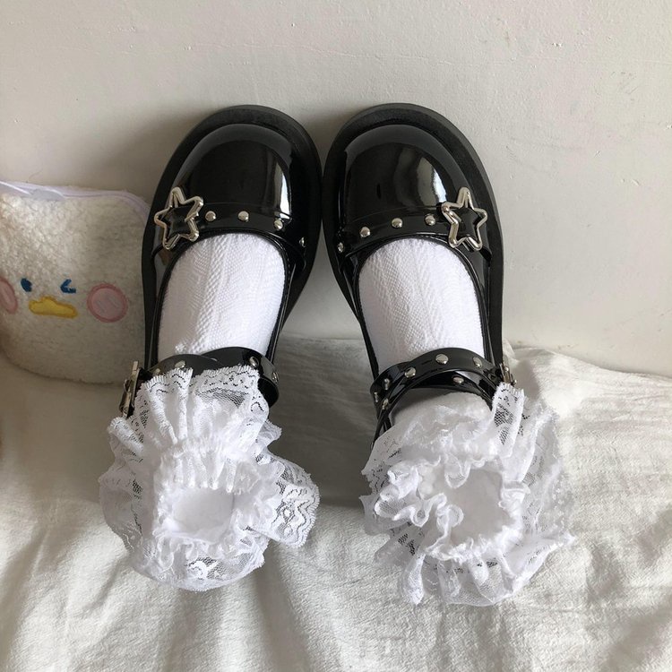 Giày Búp Bê Đế Tròn Có Khóa Phong Cách Lolita Nhật Bản