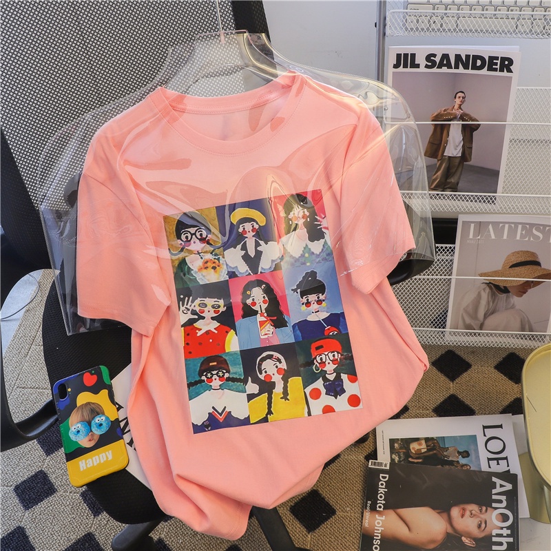 NRVP Áo Thun Tay Ngắn Cổ Tròn Thời Trang Mùa Hè Phong Cách Hàn Quốc 2022