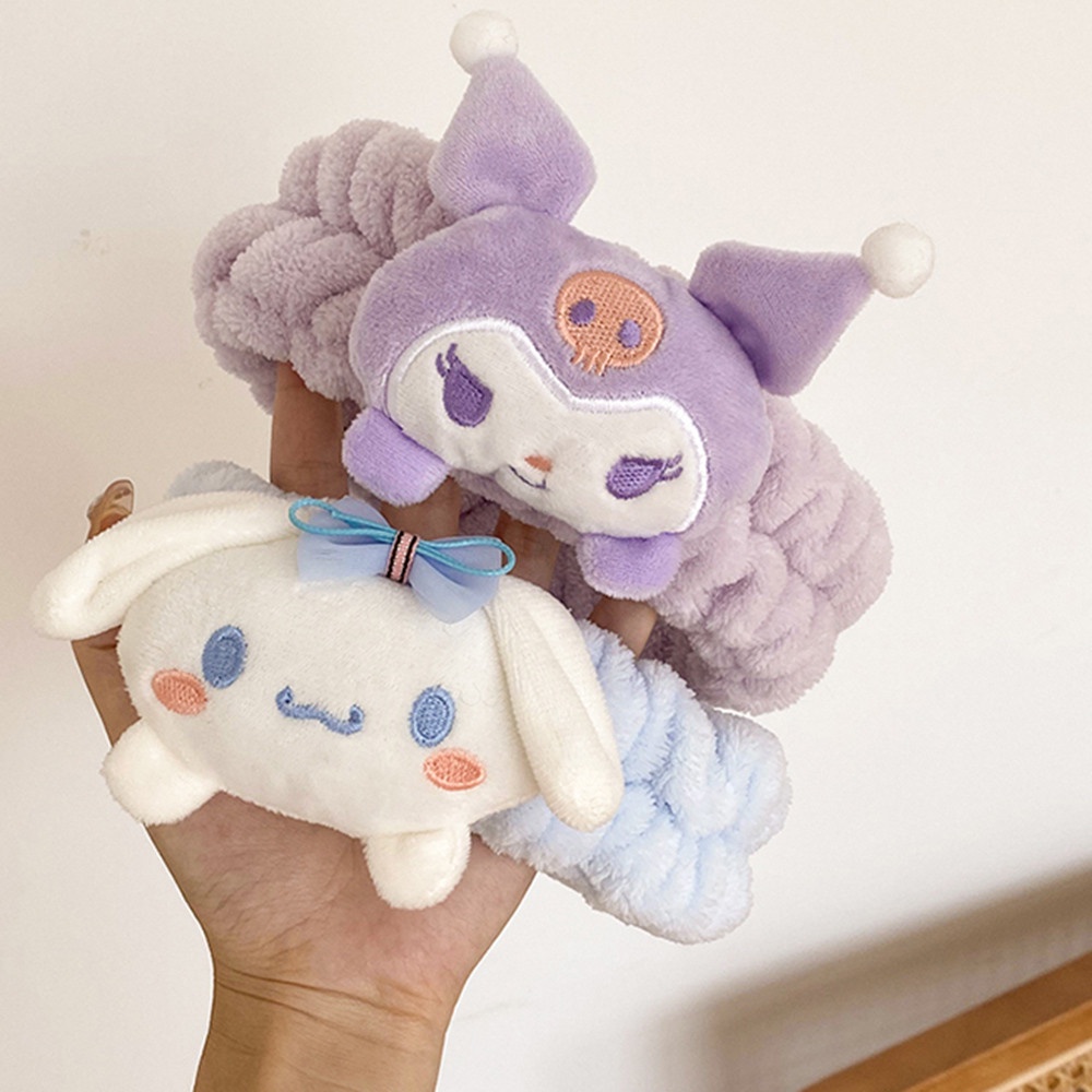 Băng Đô Cài Tóc Co Giãn Chống Trượt Hình Búp Bê Hoạt Hình Dễ Thương