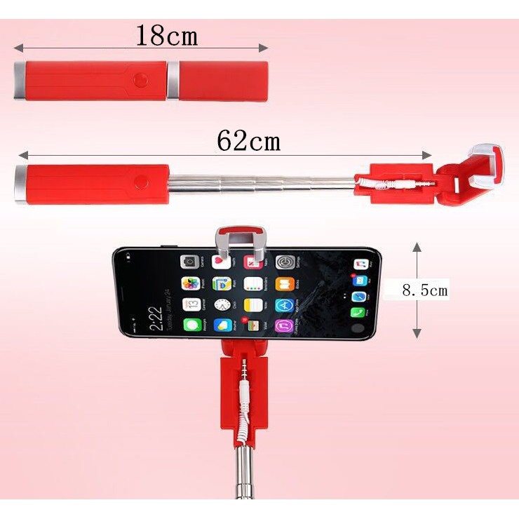 Gậy chụp ảnh tự sướng hình thỏi son Selfie Stick