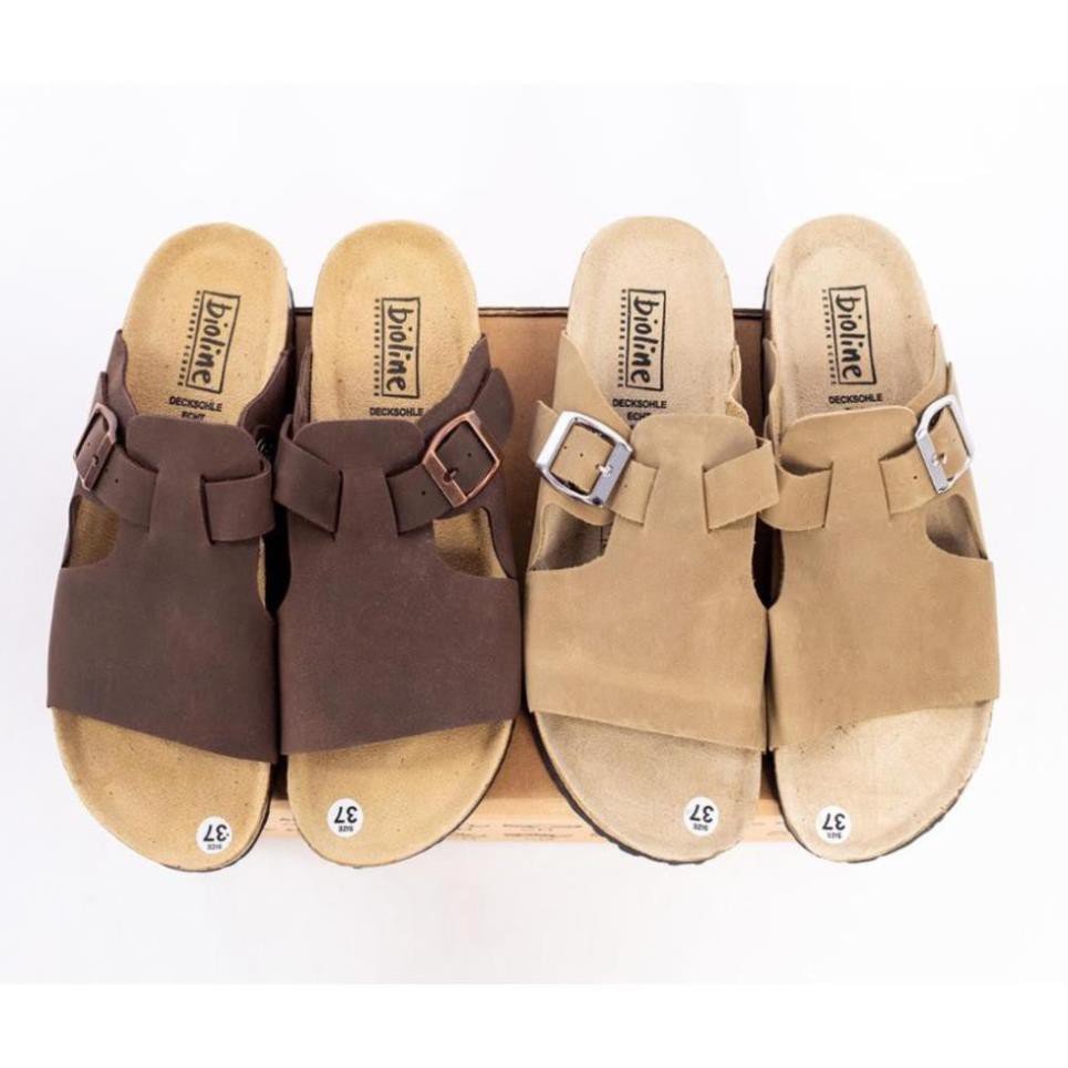 [DA BÒ THẬT] D08 - Dép quai chéo xỏ ngón Bioline hàng xuất dư dành cho nam nữ | BigBuy360 - bigbuy360.vn
