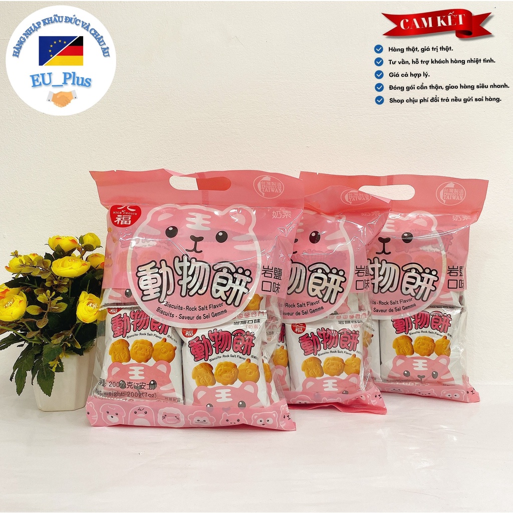 Bánh Quy Sữa Vị Mặn Biscuits Salt Flavour 200g (8 Gói 25g bên trong)