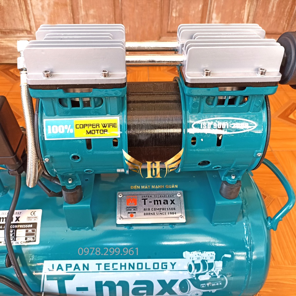 Máy nén khí không dầu T - max Bình 30L 220V-1HP T-Max TM-750 , Công Nghệ Japan