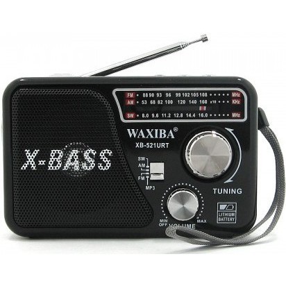 Đài Radio FM Waxiba XB-521URT- Đài có hỗ trợ thẻ nhớ TF và USB có đèn pin-hàng chính hãng