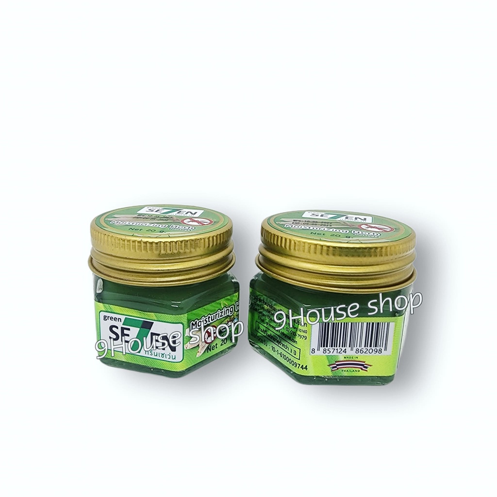 (20gram) 01 Hủ Dầu Cù Là Green Seven Moisturizing Herb Xoa Bóp, Thư Giãn Giúp Ngủ Ngon và Ngăn Côn Trùng Cắn Thái Lan
