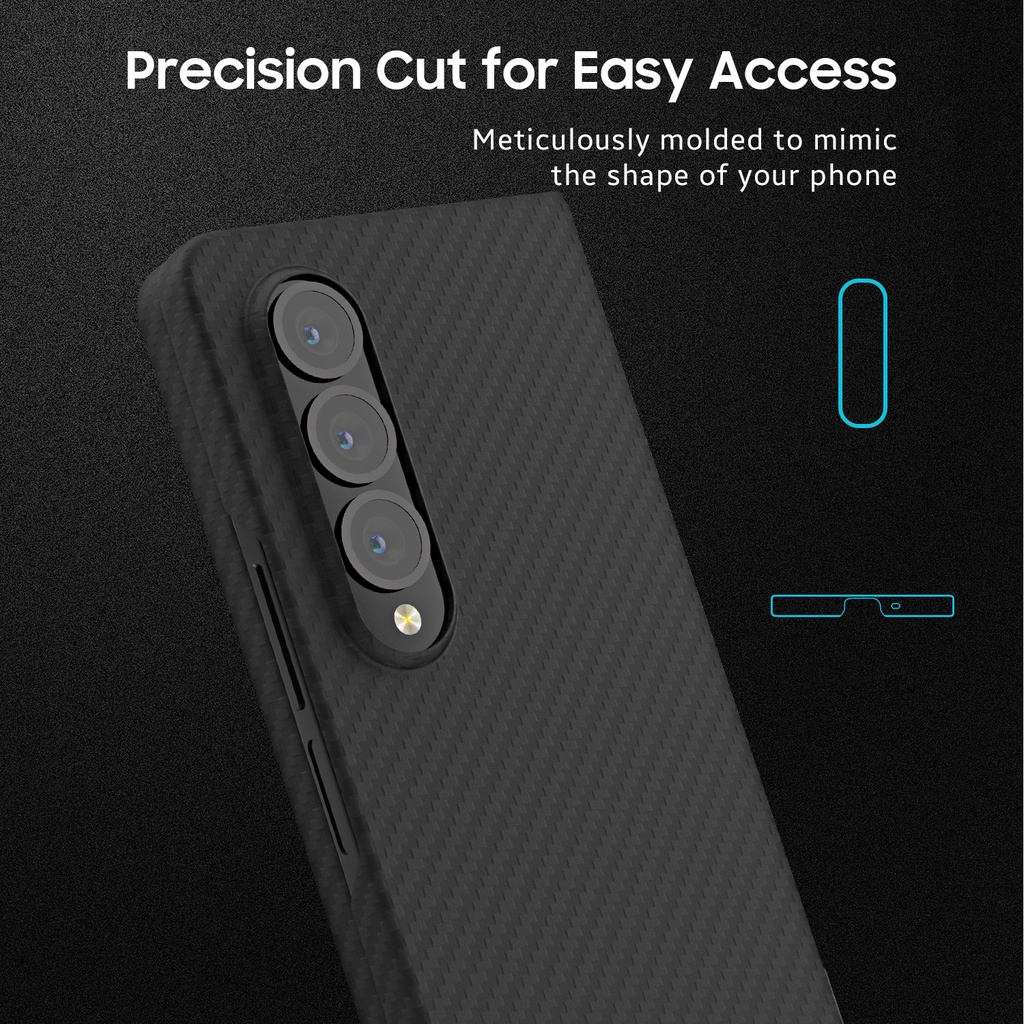 Ốp Điện Thoại Sợi Carbon Siêu Mỏng Và Nhẹ Chống Sốc Cho Samsung Galaxy Z Fold 4 3 Z Fold4