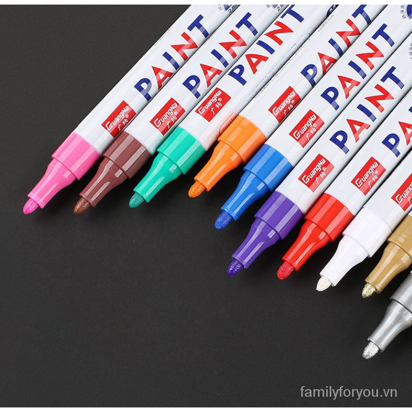 Set 12 bút lông màu vẽ tranh sơn dầu nhanh khô chống thấm nước DIY