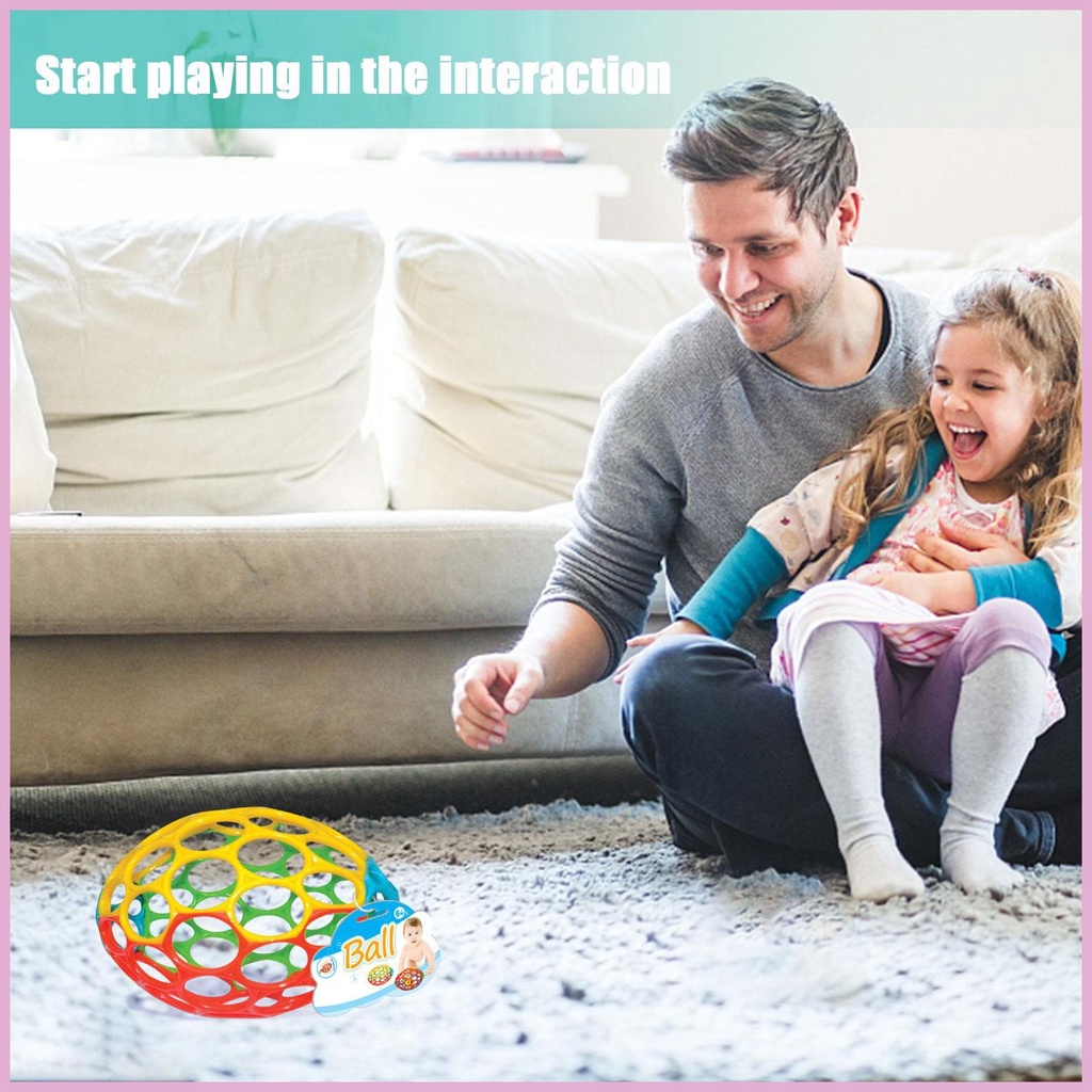 Đồ Chơi Giáo Dục Quả Bóng Lỗ Nhiều Màu Có Chuông Cho Trẻ Sơ Sinh
