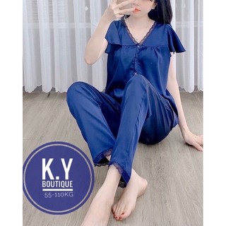 Bộ lụa satin mặc nhà big size 60-110kg