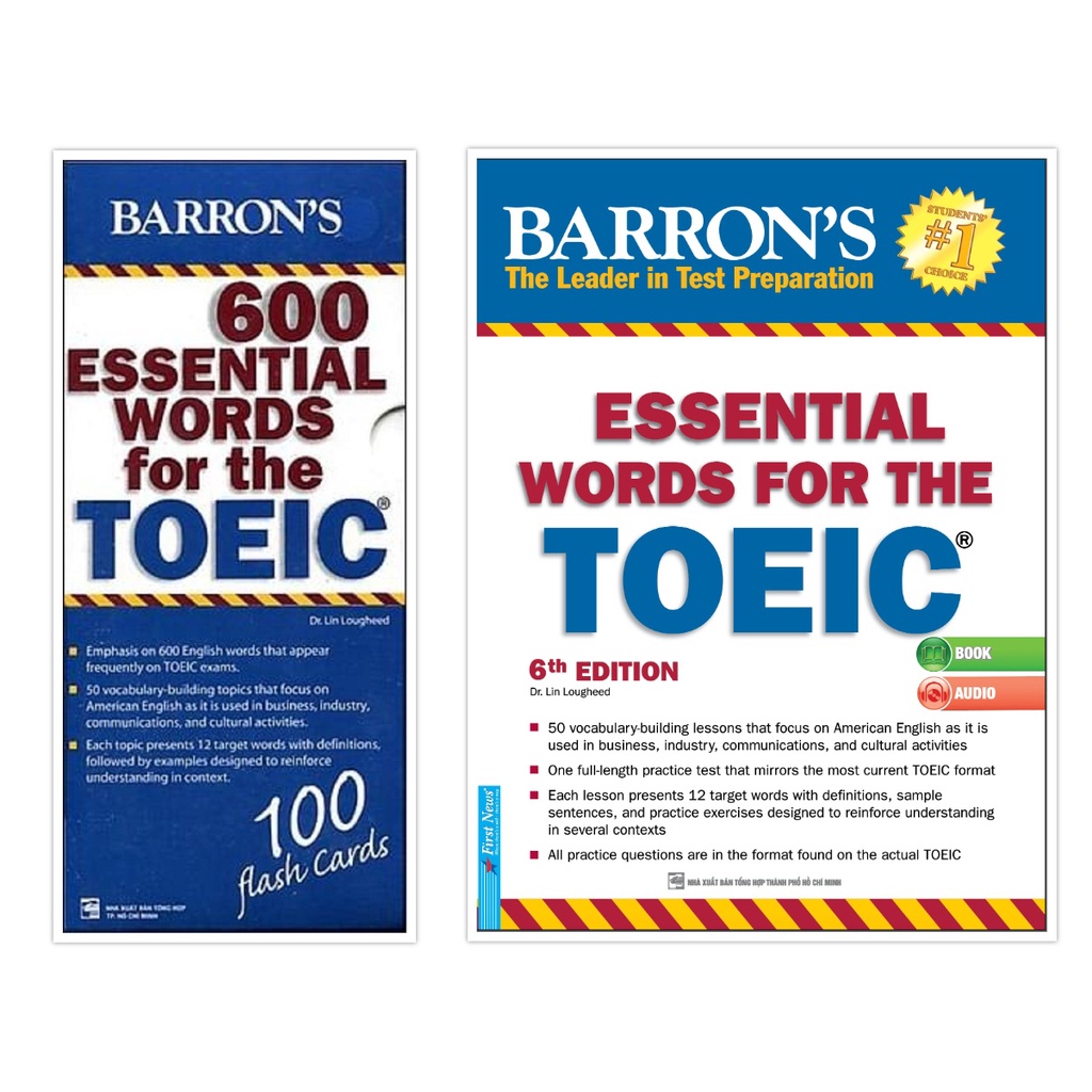 Sách - Barron's Essential Words For The TOEIC (6th Edition) + Flash Cards 600 Essential Words For Th