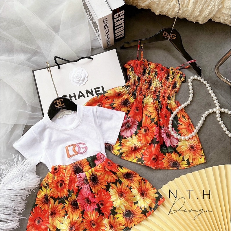 - Set váy DG hotrend cho bé gái hàng chuẩn thiết kế NTH design