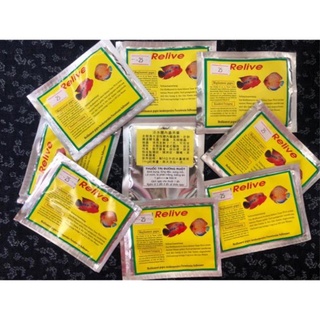 Bột Relive Xử Lý Khi Cá Bị Sình Bụng Phân Trắng -Trị Nấm Trắng Ghẻ - Ký Sinh Cá La hán - Hàng Công Ty