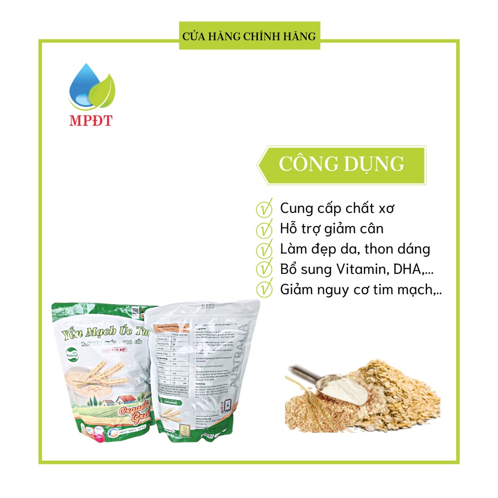 Yến mạch Úc tươi ngũ cốc giảm cân, bổ sung dưỡng chất, làm đẹp da 1KG