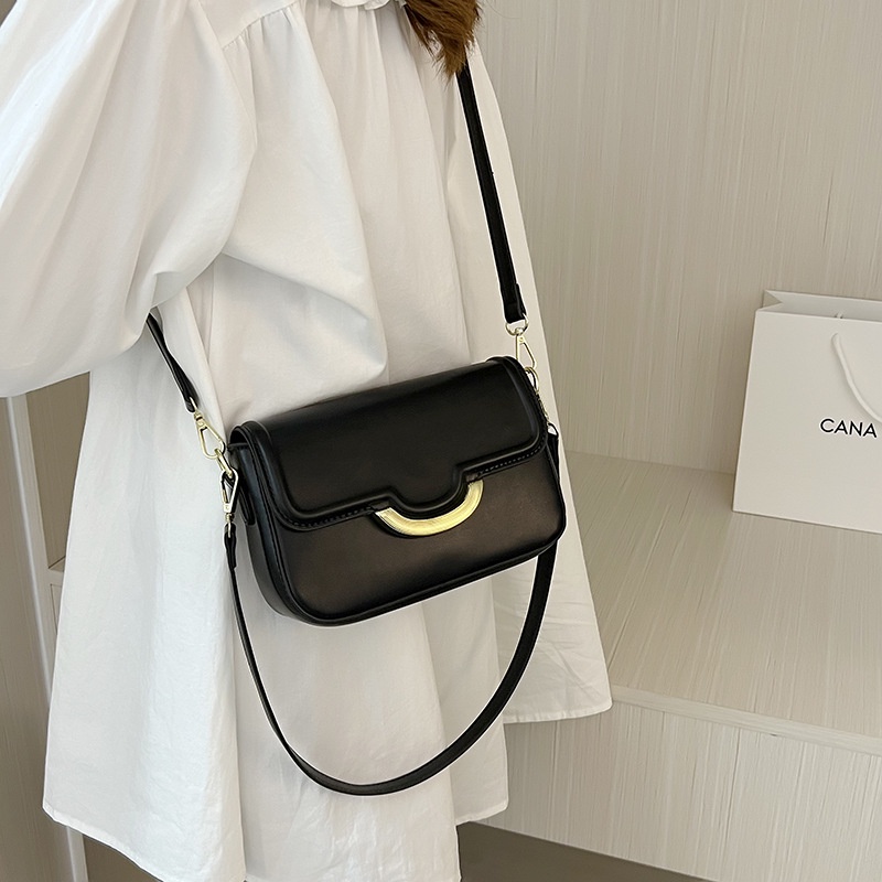 Túi đeo chéo JASMIN NOIR bằng da PU có khóa cho nữ