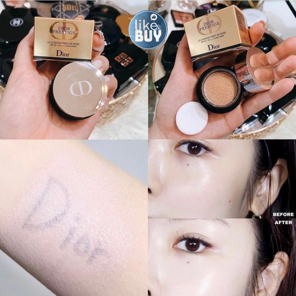 Phấn nước Dior Prestige Le Cushion De Rose SPF 50+ PA+++ mini màu 010 - hàng nội địa Hàn