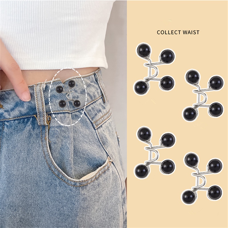 Nút Kim Loại Hình Hoa Cúc Có Thể Điều Chỉnh Gắn Eo Quần Jean