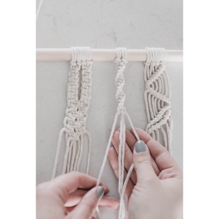 1kg dây thừng se macrame 3 sợi xoắn 100% cotton, dây làm đồ handmade
