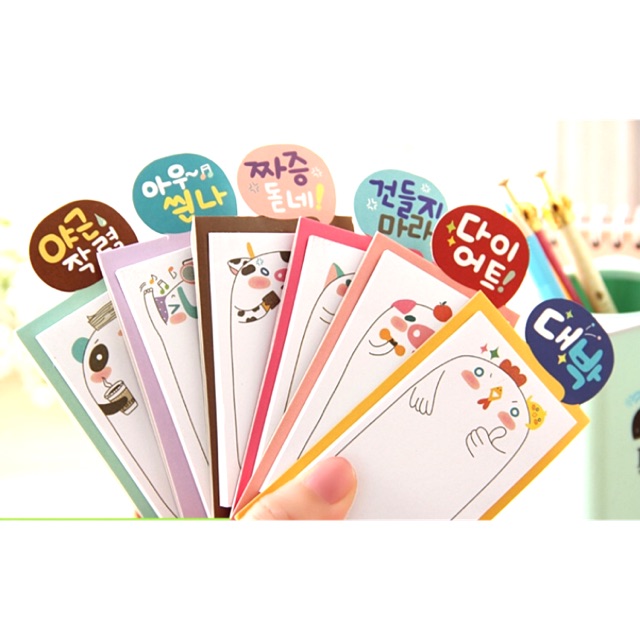 Giấy nhớ note cute có chân dựng