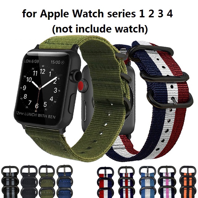 【Apple Watch Strap】Dây đeo nylon chất lượng cao cho đồng hồ thông minh Apple Watch Series 1 2 3 4 5 6 se 38mm 42mm 40mm 44mm