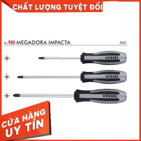 Tô vít đóng Vessel No.980 Nhật Bản tuốc nơ vít đóng Megadora No.980 - Hàng Nhật Bản