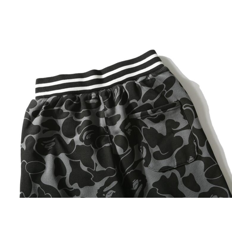 Bape Thời Trang In cotton unisex Quần Short Giản Dị