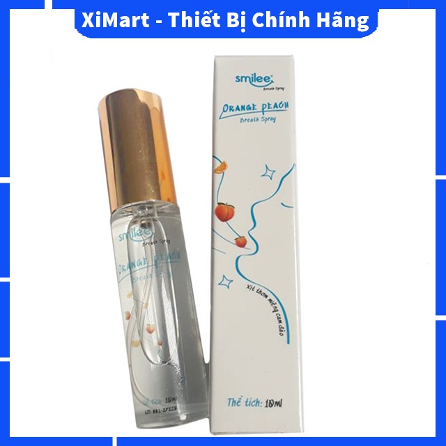 Xịt Thơm Miệng Chính Hãng Smilee Chai 10ml Hương Cam Đào - XiMart