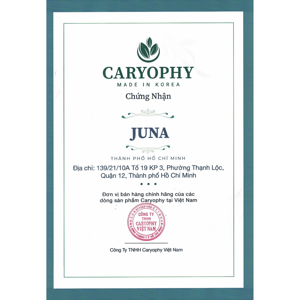 Nước Tẩy Trang CARYOPHY Smart Cleansing Water Shop JUNA Cosmetics
