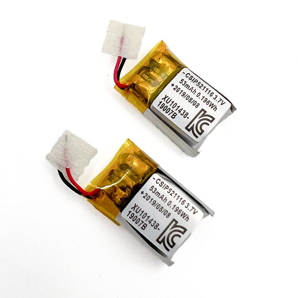 Pin lipo 3.7V 53mAh 16x11x5.2MM xuất hàn CSIP521116  dùng cho tai nghe thiết bị điện -KhoDienTu
