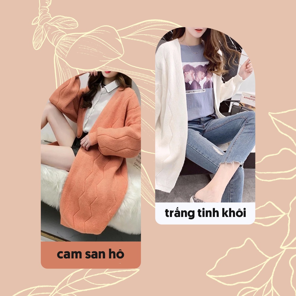(SẴN) Áo khoác cardigan nữ dáng dài cách điệu 5 màu mã A00167 | BigBuy360 - bigbuy360.vn