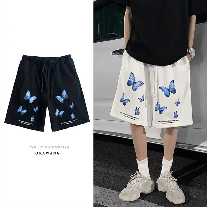 Quần short đùi nam thể thao thời trang kiểu dáng unisex dành cho nam , nữ in bướm | BigBuy360 - bigbuy360.vn