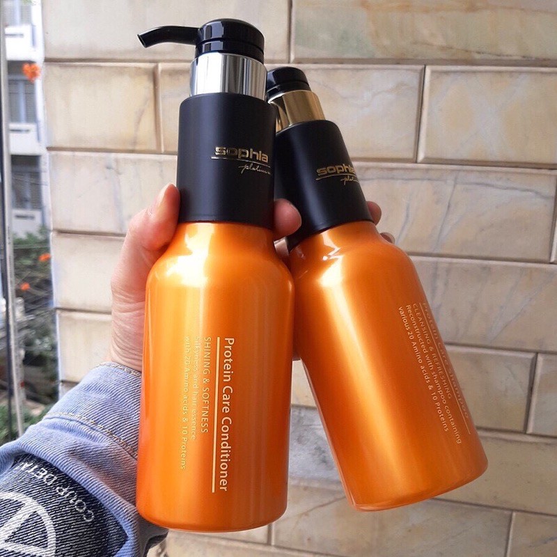 Bộ dầu gội xả Protein Care Sophia dành cho tóc yếu gãy rụng Hàn Quốc 500mlx2