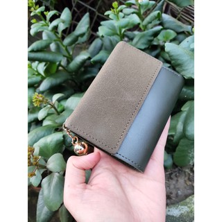 ví nữ mini da bò khắc tên