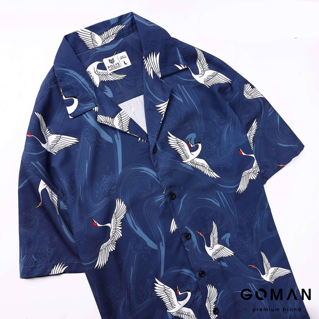 Áo sơ mi nam họa tiết GOMAN vải Lụa thoáng mát, không nhăn form suông SM010 |new arrival 2021| | BigBuy360 - bigbuy360.vn