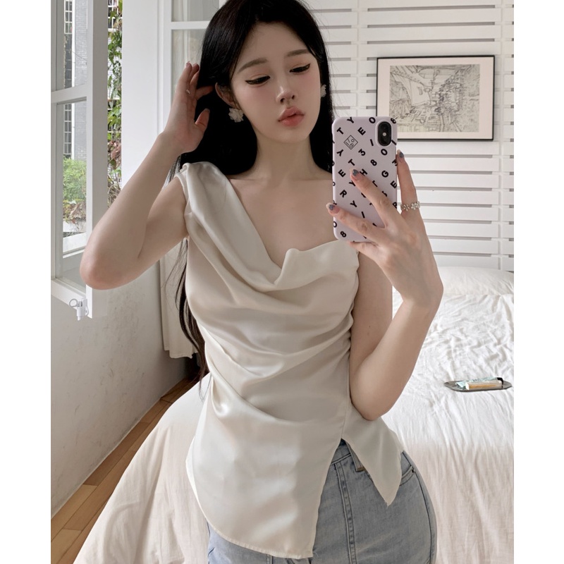 Áo Hai Dây Thiết Kế Độc Đáo Thời Trang Hè Quyến Rũ Cao Cấp Cho Nữ