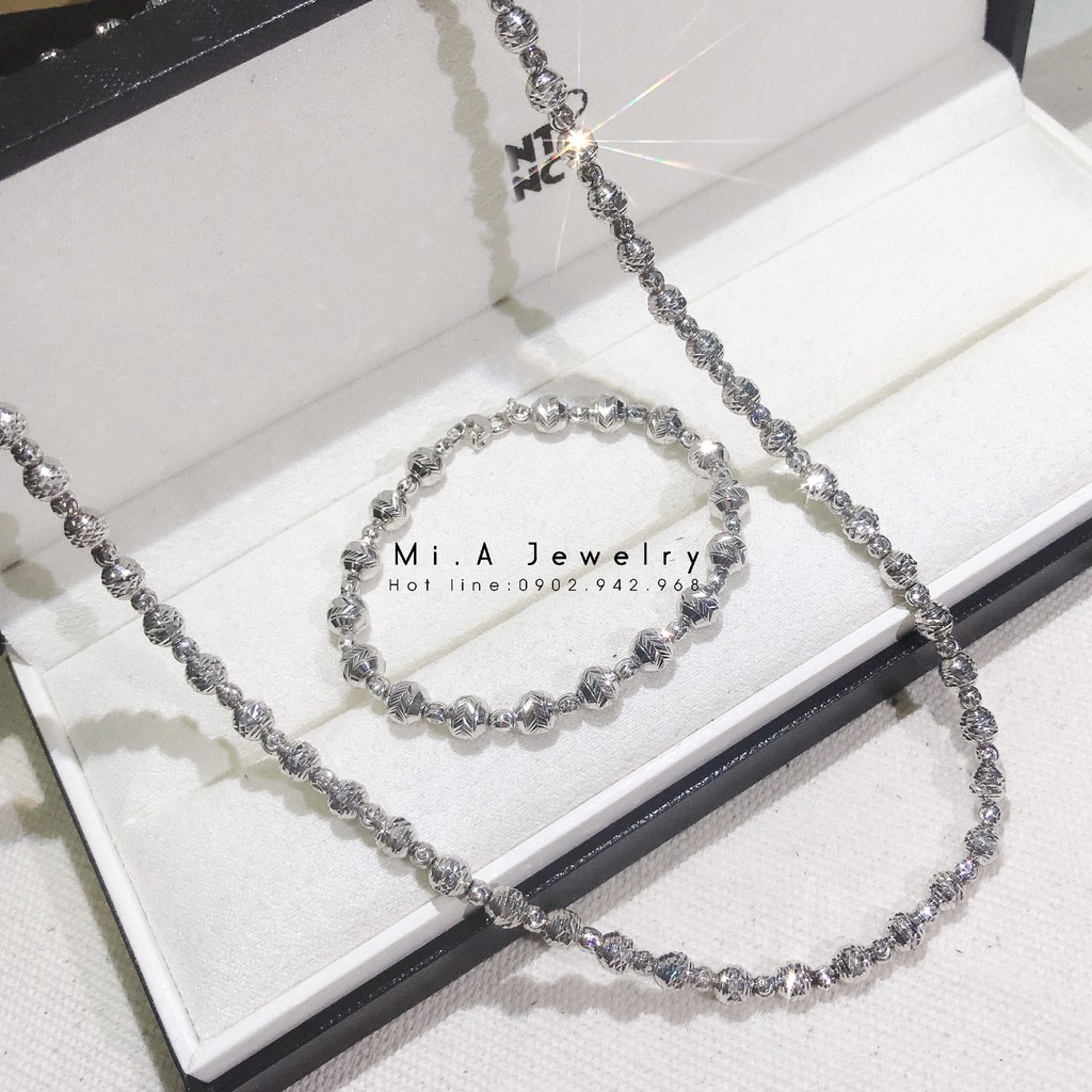 Lắc tay lắc bi nữ bạc Ý Italy S925 cao cấp miễn phí xi kim L0005| Mi.A Trang sức bạc