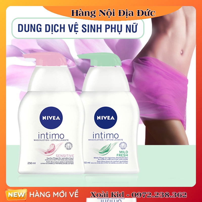 [Hàng Chính Hãng] Dung dịch vệ sinh Nivea intimo của Đức