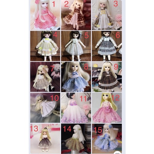 Váy bjd 1/6 xinh xinh xịn mịn mà rẻ