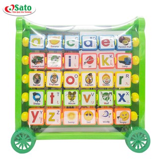 Kệ Học Chữ Đa Năng Khủng Long Dino 8 Trong 1 Sato Kèm Thẻ 42