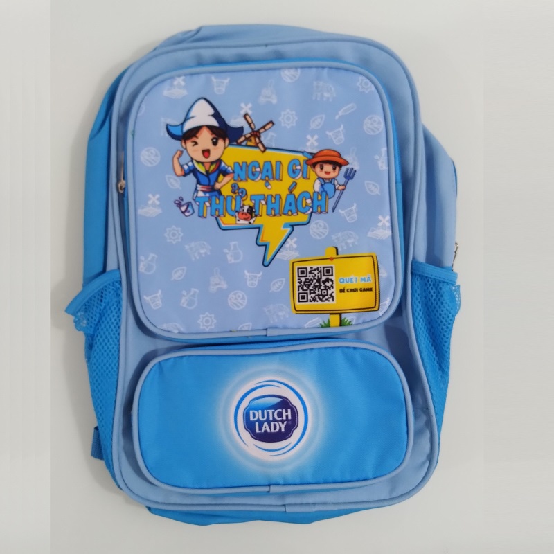 Balo Học Sinh Siêu Nhẹ Cho Bé Đi Học Chất Liệu Vải Cao Cấp Chống Thấm Nước, Sản Phẩm Quà Tặng Từ Dutch Lady