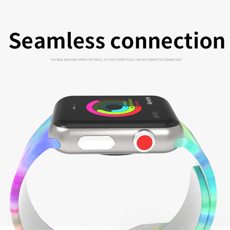 Dây Silicone Thay Thế Cho Đồng Hồ Apple Watch Se 6 5 4 3 2 Kích Thước 38mm 40mm 42mm 44mm