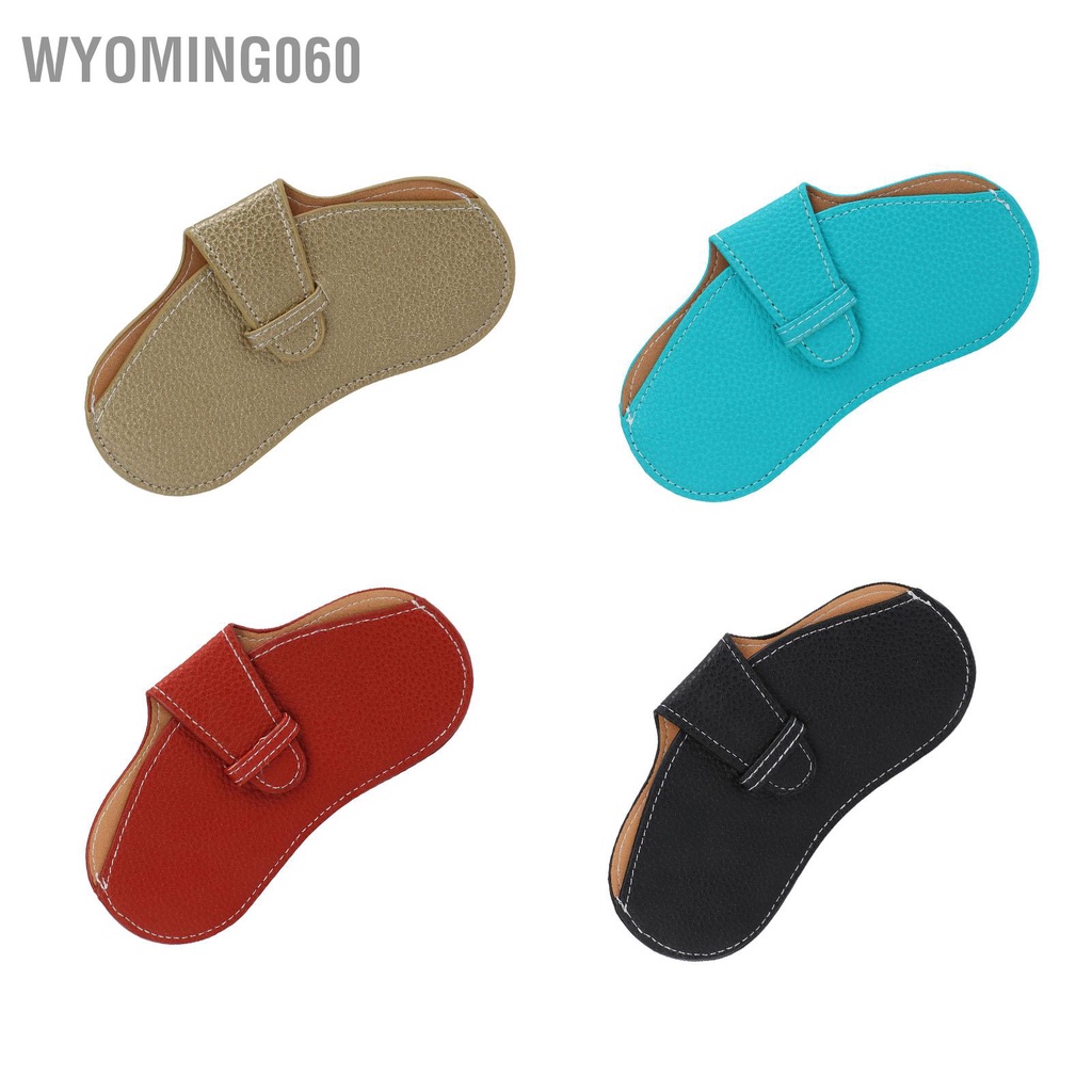 [Hàng Sẵn] Hộp đựng kính râm bằng da đeo mắt PU di động Da chống mài mòn đơn giản cho【Wyoming060】
