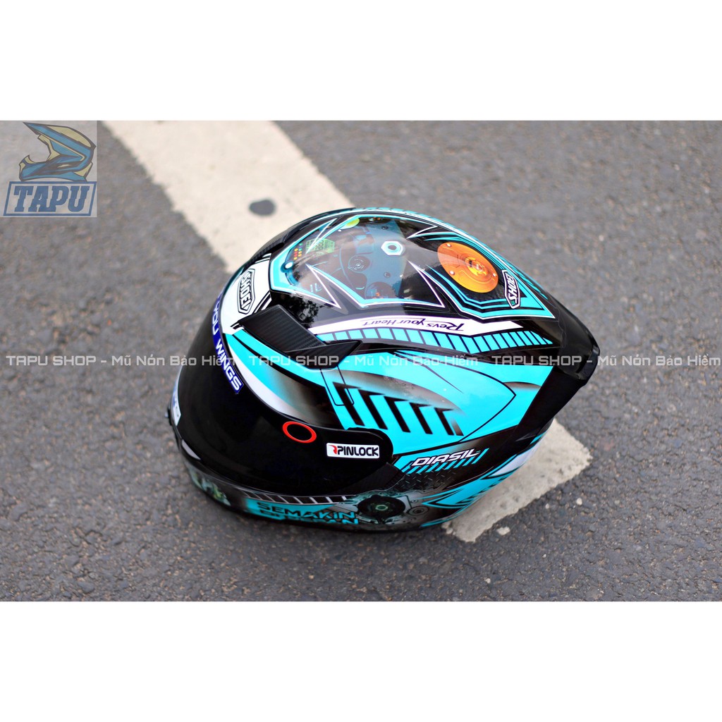 [FREESHIP] MŨ BẢO HIỂM FULLFACE ROC 1 KÍNH - ROYAL M138B LÊN TEM SHOEI