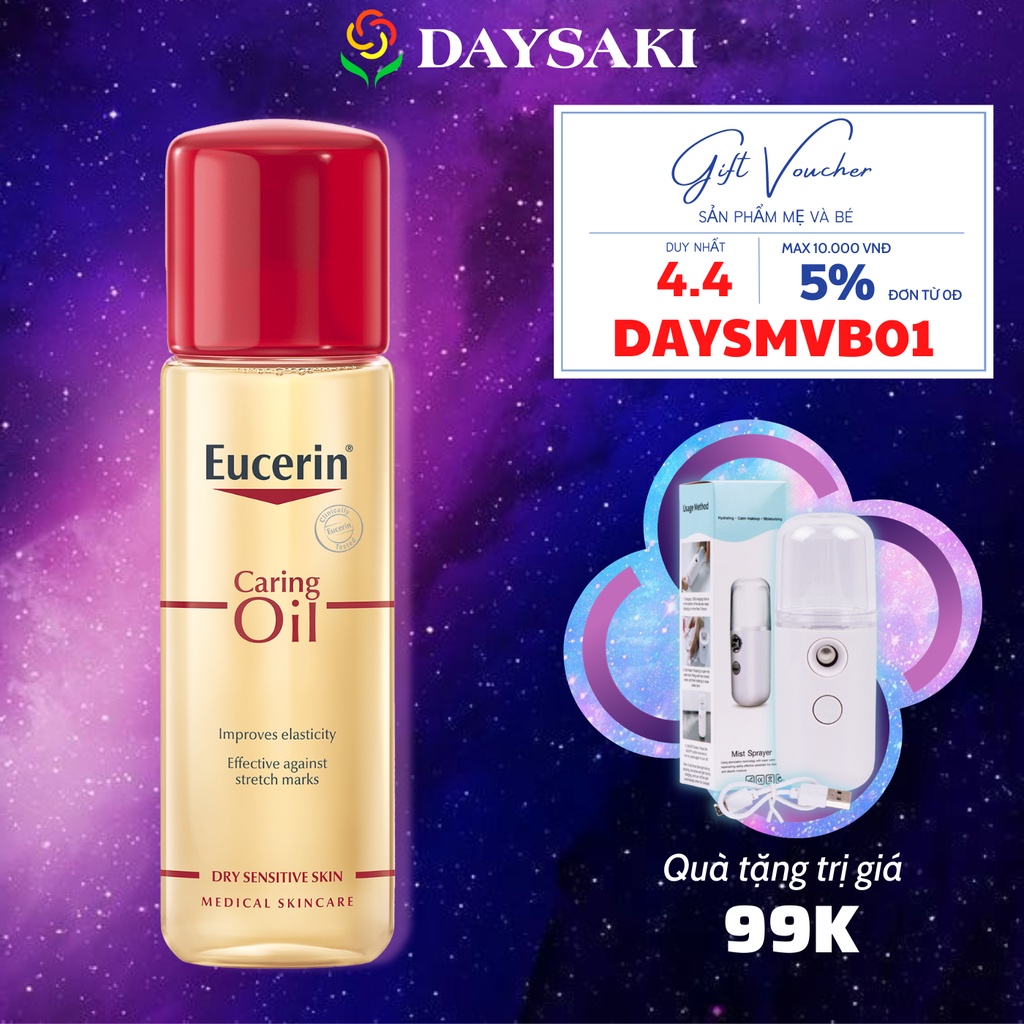 Eucerin Dầu hỗ trợ giảm rạn da  Eucerin Natural Caring Oil 125ml