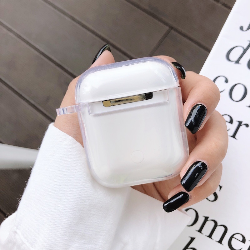 Case trong suốt - Vỏ bao airpod đựng tai nghe không dây 1 2 3 Pro i11 i12 i18 i100, chống trơn, chống nước, chống ố
