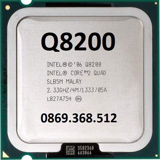 Chip E8400 Q6600 Q8200 Q8400 socket 775 lắp main g31 g41 BH 12 tháng 95