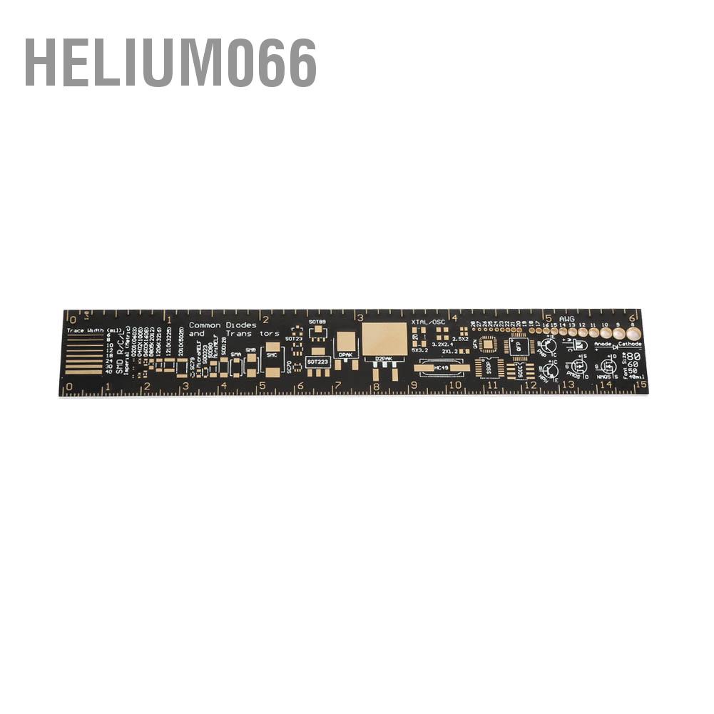 Helium066 6inch 15CM Multifunctional Printed Circuit Board Ruler Measuring Tool for Electronic Engineers